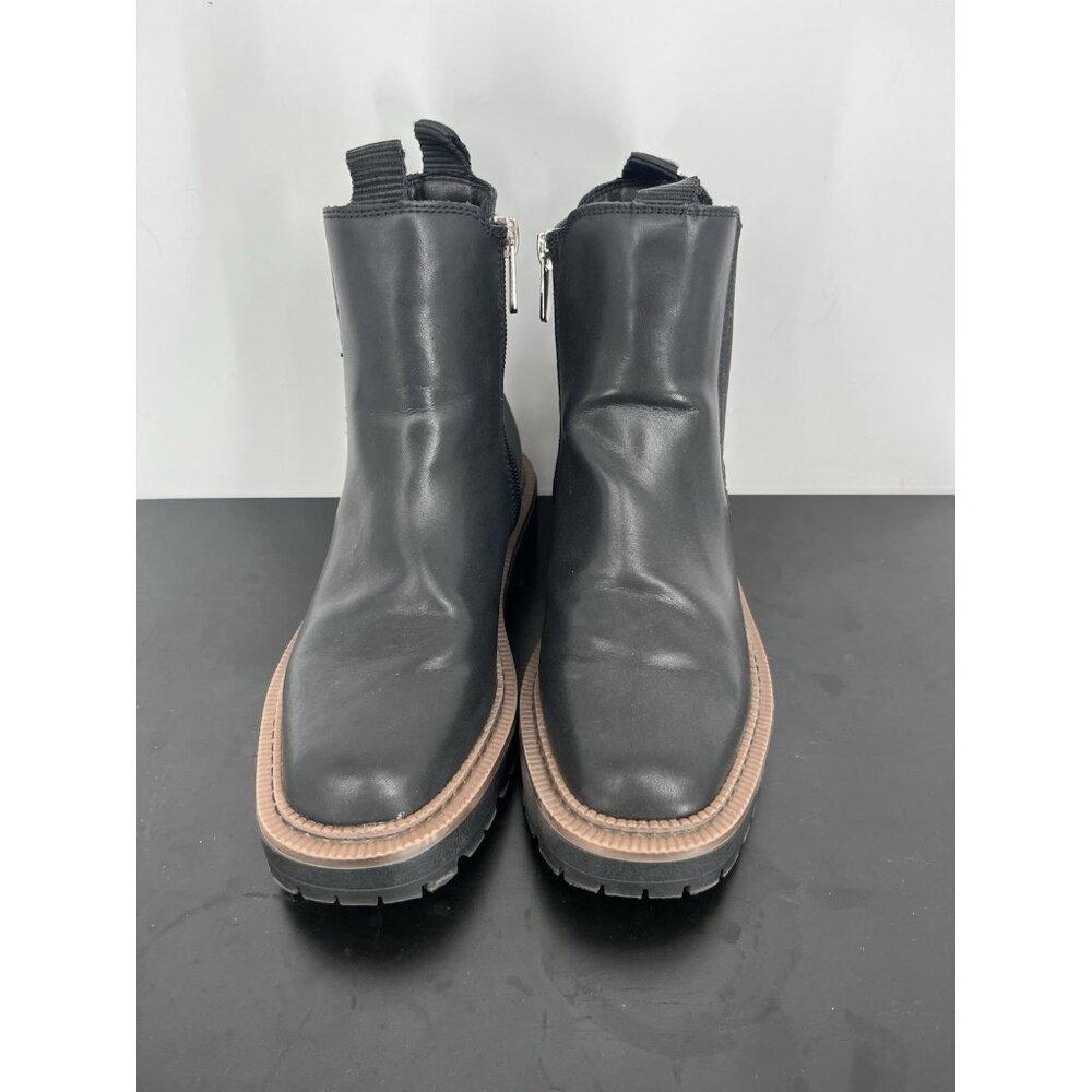 Sam Edelman Girls Youth Sz 2M Zip leather Black Boot Laguna Mini